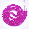 Baking Painted Imitation Jade Glass Round Bead Strands DGLA-Q021-8mm-04-2