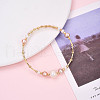 Brass Natural Fresh Water Pearl Beaded Bracelets for Women BJEW-T022-10G-1