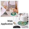 Boutigem 4Pcs 4 Style DIY Flower Pattern Cup Mat Silicone Molds DIY-BG0001-63-8