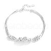 925 Sterling Silver Round Beaded Link Bracelets FS-WGB18E9-01-6