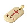 304 Stainless Steel Enamel Pendants STAS-G346-38G-2