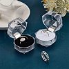 CHGCRAFT 40Pcs 2 Colors Octagon Transparent Plastic Ring Boxes CON-CA0001-019-5