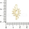 Brass Clear Cubic Zirconia Connector Charms KK-Z094-06G-04-3