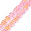 Transparent Electroplate Glass Beads Strands GLAA-F122-05-2