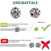 Unicraftale 8Pcs Retro Rondelle Skull 316 Stainless Steel Beads STAS-UN0060-08-5