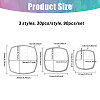 CHGCRAFT 90Pcs 3 Styles 304 Stainless Steel Linking Rings STAS-CA0002-22-2
