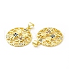 Brass Micro Pave Cubic Zirconia Pendants KK-H441-32G-3