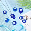 SUPERFINDINGS 8Pcs 4 Style Handmade Evil Eye Lampwork Pendants LAMP-FH0001-04-4