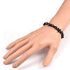 Chips Natural Garnet Beaded Stretch Bracelets BJEW-JB01826-09-4