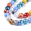 Electroplate Glass Beads Strands EGLA-N002-10-3