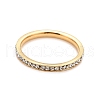 304 Stainless Steel Rhinestone Rings STAS-D178-02G-01-2