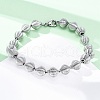 304 Stainless Steel Link Chain Bracelets for Women Men BJEW-R018-13P-1