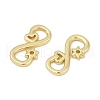 Brass S-Hook Clasps KK-S527-06G-2