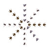 4-Petal Iron Flower Bead Caps IFIN-CJ0001-20-5