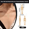Beebeecraft 10Pcs Halloween Themed Brass Pendants KK-BBC0015-68C-2