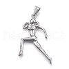 304 Stainless Steel Big Pendants STAS-H365-08-1