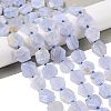Natural Blue Lace Agate Beads Strands G-NH0001-E01-01-1