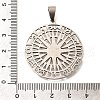 304 Stainless Steel Pendants STAS-R152-01P-02-3