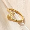 Brass Cuff Rings for Women RJEW-U044-O-3