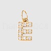 Stainless Steel Cubic Zirconia Pendants with Jump Rings FIND-PW0024-08E-1