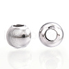 Rhodium Plated 925 Sterling Silver Beads STER-T007-11P-01-1