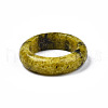 Natural Yellow Turquoise(Jasper) Plain Band Ring G-N0326-99A-3