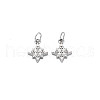 Tarnish Resistant 304 Stainless Steel Pendant Rhinestone Settings STAS-N097-186P-1