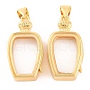 Rack Plating Brass Locket Pendants KK-F874-01G-10-1