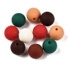Rubberized Style Imitated Silicone Acrylic Beads MACR-T048-01A-01-1