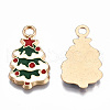Rack Plating Alloy Enamel Pendants ENAM-Q443-025-RS-3