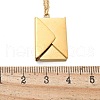 304 Stainless Steel Envolope Pendant Necklaces for Women NJEW-U037-01C-G-5