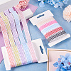 25 Yards 5 Colors Polycotton(Polyester Cotton) Ribbon OCOR-TAC0030-02A-5
