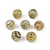 Brass Enamel Beads KK-L236-01A-G-1