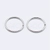 Anti-Tarnish Rhodium Plated 925 Sterling Silver Open Jump Rings STER-F036-02P-1x4mm-2