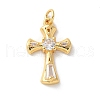 Brass Micro Pave Cubic Zirconia Pendants KK-P292-20B-G-1