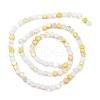 Gradient Color Electroplate Glass Bead Strands X1-GLAA-E042-03B-2