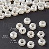 ABS Plastic Imitation Pearl Rondelle Large Hole European Beads MACR-YW0002-87-3