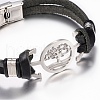 Leather Cord Bracelets BJEW-E323-13B-2