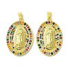 Brass Micro Pave Colorful Cubic Zirconia Pendants KK-H472-51D-G-1