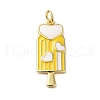 Rack Plating Brass Enamel Pendants KK-S372-03D-01-1