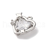 Brass Micro Pave Cubic Zirconia Pendants KK-U042-20P-2