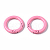 Spray Painted Eco-Friendly Alloy Spring Gate Rings PALLOY-T080-01-NR-3