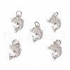 Brass Micro Pave Cubic Zirconia Pendants KK-E068-VB295-4