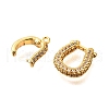 Brass Micro Pave Cubic Zirconia Fold Over Clasps KK-D356-13G-2