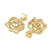 Brass Micro Pave Cubic Zirconia Pendants KK-K293-47B-G-2
