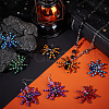 SUNNYCLUE 20Pcs Halloween Spider Glass Pendants FIND-SC0009-98-4
