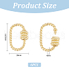 Unicraftale 6Pcs Brass Screw Carabiner Lock Charms KK-UN0002-04-5