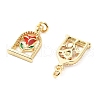 Brass Enamel Pendants KK-L237-009G-2
