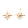Brass Pave Clear Cubic Zirconia Pendants KK-N232-524-2