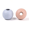Spray Painted Natural Schima Wood Beads WOOD-N018-06-2